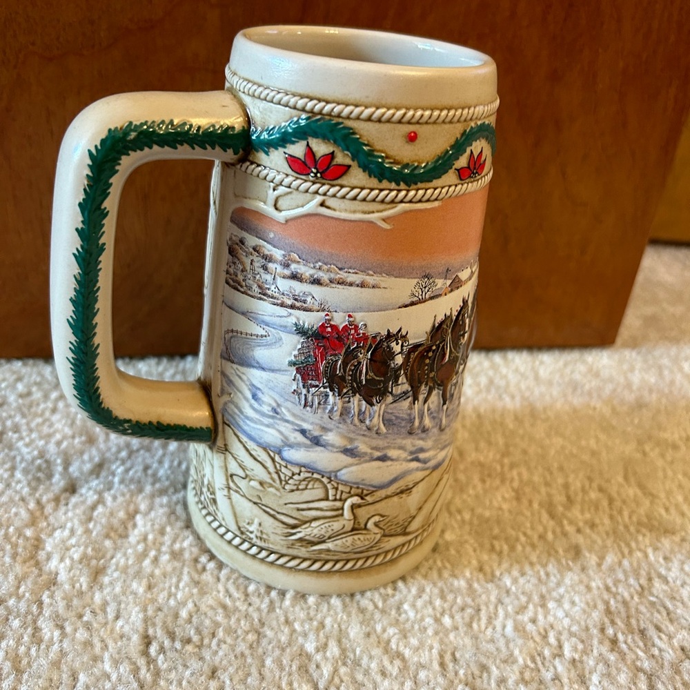 Budweiser Vintage 1996 American Homestead Holiday Stein